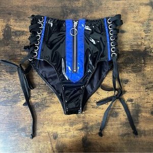 current mood vinyl rave shorts